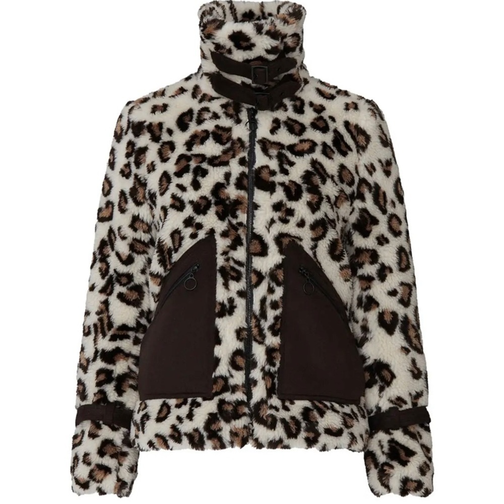 JONATHAN SIMKHAI leopard fuzzy COAT - image 2